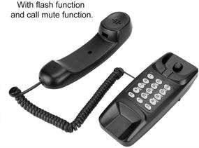 img 1 attached to Bewinner Corded Phone - Landline Telephone for Home with Flash, Mute, Redial - No Caller ID Display - Desktop/Wall Mount - Black