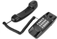 bewinner corded phone - landline telephone for home with flash, mute, redial - no caller id display - desktop/wall mount - black logo