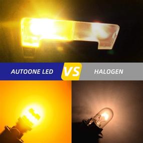 img 3 attached to 🚘 Enhance Your Vehicle's Lighting with AUTOONE 194 Amber LED Bulbs - Error Free, Perfect for Dome, Map, Trunk, Door, & License Plate Lights - Pack of 2