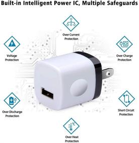 img 2 attached to 🔌 UorMe 1Amp 5V Wall Charger, 5 Pack USB Power Adapter with One Port, Compatible with iPhone 12, 11, Xs, XR, X, 8, 7, 6S, 6 Plus 5, Samsung Galaxy S21, S20, S9, S8, Note 20/9/8, S7 Edge, LG G7, Google, BlackBerry