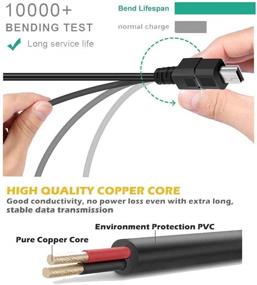 img 1 attached to 2 Pack 3.2ft Canon Camera USB Cable Data Interface Replacement Cord - Compatible with Canon PowerShot/EOS/DSLR Cameras and Camcorders (Type A to Mini 5-Pin Type B) - Ensure Correct Interface Selection for Enhanced SEO