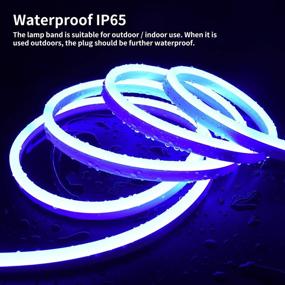 img 3 attached to Waterproof Blue Neon Rope Lights - 110V Led Rope Lighting 50FT 15M - Outdoor Indoor Flexible Connectable for Camping Backyards Deck Bar Party