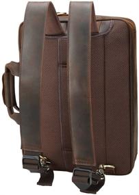 img 3 attached to 🎒 Versatile TIDING 15.6" Leather Backpack: Laptop Messenger Bag for Men - Perfect Business Briefcase