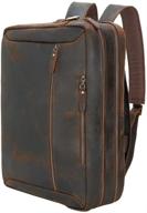 🎒 versatile tiding 15.6" leather backpack: laptop messenger bag for men - perfect business briefcase logo