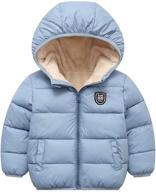 🧥 happy cherry boys girls hooded down jacket - winter warm fleece coat, windproof zipper puffer outerwear for ages 2t-7t logo