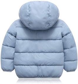 img 1 attached to 🧥 Happy Cherry Boys Girls Hooded Down Jacket - Winter Warm Fleece Coat, Windproof Zipper Puffer Outerwear for Ages 2T-7T