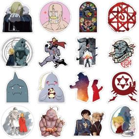 img 2 attached to 🎎 Japanese Anime Stickers: Fullmetal Alchemist Cartoon Lovely Boy and Girl Sticker Set - Laptop, Computer, Bedroom, Wardrobe, Car, Skateboard, Motorcycle, Bicycle, Mobile Phone, Luggage, Guitar - DIY Decal