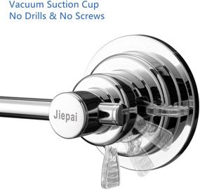 img 1 attached to 🧲 16 Inch JiePai Suction Cup Towel Bar with Removable Vacuum Suction – Ideal Suction Towel Holder Rack for Kitchen and Bathroom