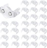 🔌 magnetic c9 socket clips for outdoor patio lighting, clear (30 pieces, white) - optimize your christmas light installation logo