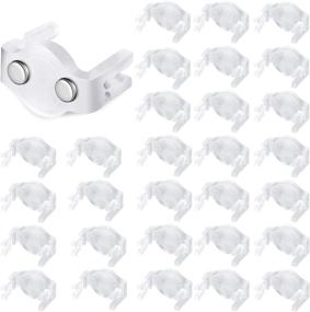 img 4 attached to 🔌 Magnetic C9 Socket Clips for Outdoor Patio Lighting, Clear (30 Pieces, White) - Optimize Your Christmas Light Installation