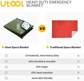 img 2 attached to 🔒 UTOOL Ultra Emergency Blanket: Waterproof Occupational Health & Safety Essential for Emergency Response Equipment