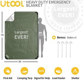 img 3 attached to 🔒 UTOOL Ultra Emergency Blanket: Waterproof Occupational Health & Safety Essential for Emergency Response Equipment