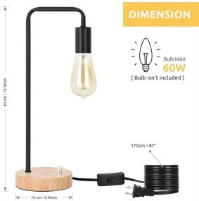 img 3 attached to HAITRAL Industrial Desk Lamp Office Black，Dorm