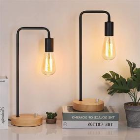 img 4 attached to HAITRAL Industrial Desk Lamp Office Black，Dorm