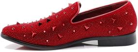 img 2 attached to ✨ Timeless Elegance: Vintage Sparkle Spikes for Men’s Formal Loafers & Slip-Ons