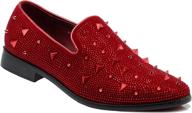 ✨ timeless elegance: vintage sparkle spikes for men’s formal loafers & slip-ons logo