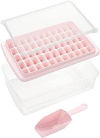 img 1 attached to 🧊 Ice Trays with Lid: Food-Grade Plastic 55 Mini Nuggets for Chilled Drinks, Kitchen, KTV, Bar, Hotel