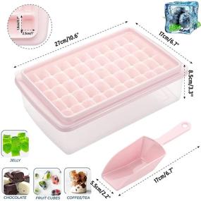 img 3 attached to 🧊 Ice Trays with Lid: Food-Grade Plastic 55 Mini Nuggets for Chilled Drinks, Kitchen, KTV, Bar, Hotel