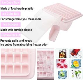 img 2 attached to 🧊 Ice Trays with Lid: Food-Grade Plastic 55 Mini Nuggets for Chilled Drinks, Kitchen, KTV, Bar, Hotel