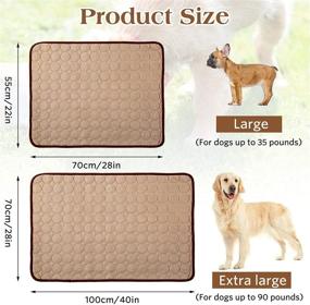 img 2 attached to 🐾 Stay Cool All Summer with Washable Pet Cooling Bed Mats for Dogs and Cats - Indoor and Outdoor Comfort, Breathable and Ice Silk Sleep Mat for Hot Weather