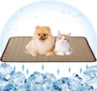 🐾 stay cool all summer with washable pet cooling bed mats for dogs and cats - indoor and outdoor comfort, breathable and ice silk sleep mat for hot weather логотип