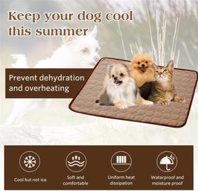 img 3 attached to 🐾 Stay Cool All Summer with Washable Pet Cooling Bed Mats for Dogs and Cats - Indoor and Outdoor Comfort, Breathable and Ice Silk Sleep Mat for Hot Weather