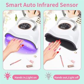 img 3 attached to 💅 Professional UV LED Nail Lamp 180W: Speedy Gel Polish Curing, Large Space, 48 Lamp Beads, 4 Timers – Perfect for Home Salon (White)