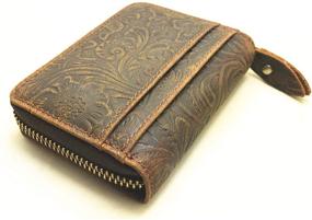 img 1 attached to 👜 Distressed Leather Minimalist Wallet by JJNUSA