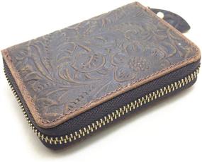 img 3 attached to 👜 Distressed Leather Minimalist Wallet by JJNUSA