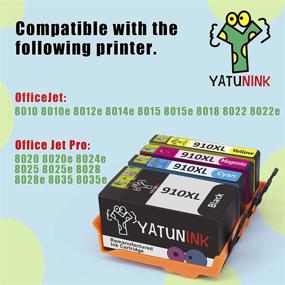 img 2 attached to 🖨️ YATUNINK Remanufactured 4 Pack Ink Cartridge Combo for HP 910 XL: 8035, 8028, 8025, 8022, 8020