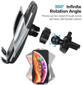 img 2 attached to 📱 Wireless USB C Car Charger, Automatic Clamping Car Phone Mount and Cell Phone Holder, Dashboard Cup Phone Holder, Fast Charger Compatible with iPhone Xs Max XR X 8