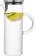 🍹 handmade 50 oz glass pitcher with handle and lid – ideal for hot/cold water, iced lemon tea, and juice beverage logo