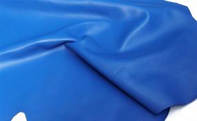 img 1 attached to 🔵 Premium Full Grain Genuine Leather Hides: Ideal for Crafts, Sewing, and Home Decor - 1.0mm-1.2mm Thickness, Azure Shade