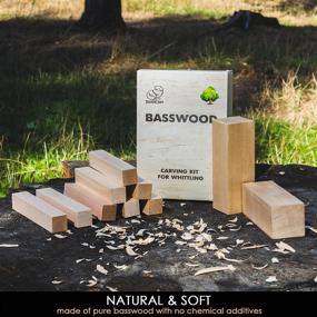 img 1 attached to BeaverCraft BW10 Basswood Carving Blocks Set: 🪵 Premium Basswood for Effective Wood Carving and Whittling