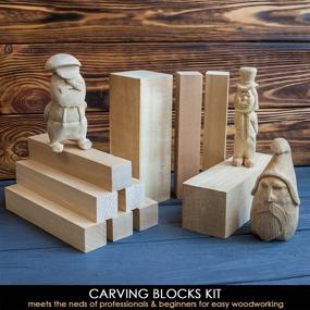 img 3 attached to BeaverCraft BW10 Basswood Carving Blocks Set: 🪵 Premium Basswood for Effective Wood Carving and Whittling