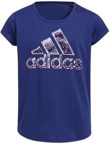img 1 attached to Adidas Girls Short Sleeve Graphic Girls' Clothing for Active