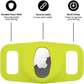 img 2 attached to 🐶 Case-Mate - AirTag Dog TAG Collar Holder - Lime Green for Dogs