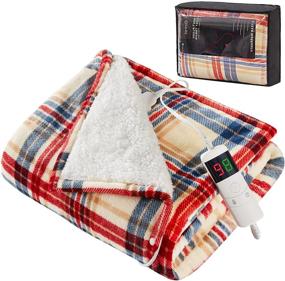 img 4 attached to Electric Blanket Heating Options Washable Bedding for Blankets & Throws