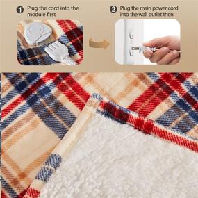 img 1 attached to Electric Blanket Heating Options Washable Bedding for Blankets & Throws