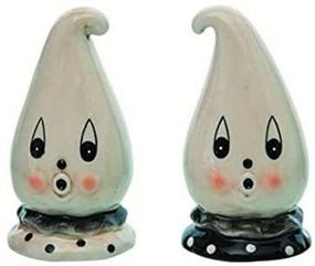 img 3 attached to 👻 Charming Halloween Decor: Transpac R0016 Assorted Johanna Parker Ghost Boo Salt & Pepper Shakers