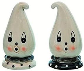 img 2 attached to 👻 Charming Halloween Decor: Transpac R0016 Assorted Johanna Parker Ghost Boo Salt & Pepper Shakers