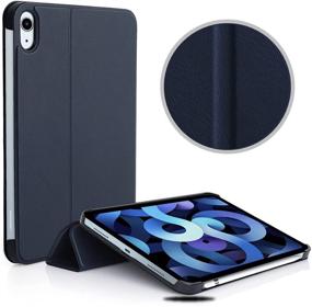 img 4 attached to 📱 Premium Leather Case for iPad Mini 6 (8.3 inch) - Lightweight Smart Cover with Auto Sleep/Wake, Blue - Compatible with 2021 Release