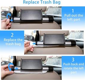 img 1 attached to 🚗 SZAMER Car Headrest Tablet Mount Holder with Disposable Leak Proof Car Trash Bags - Convenient Back Seat Multifunctional Tablet Holder for 4'' to 10.6'' Tablets