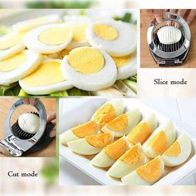 img 2 attached to Egg Slicers and More: Heavy Duty Egg Cutter and Versatile Fruit Slicer with 3 Styles - Stainless Steel Wire Gadget for Kitchen