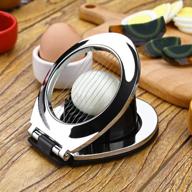 egg slicers and more: heavy duty egg cutter and versatile fruit slicer with 3 styles - stainless steel wire gadget for kitchen logo