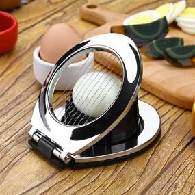 img 4 attached to Egg Slicers and More: Heavy Duty Egg Cutter and Versatile Fruit Slicer with 3 Styles - Stainless Steel Wire Gadget for Kitchen