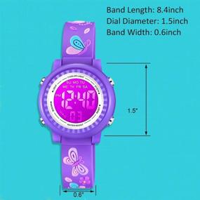 img 1 attached to Venhoo Watches Waterproof Kids Purple Butterfly