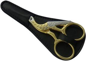 img 2 attached to 🦩 Tenartis 375: Italian-Made 3.5 Inch Professional Stork Embroidery Scissors with Black Scabbard