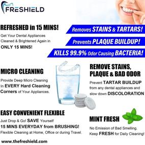 img 2 attached to 🦷 FRESHIELD Retainer & Denture Cleaner Tablets - Eliminate Stains, Plaque, Odors - Invisalign, Dentures, Retainers, Mouth Guards, Braces, Teeth Straighteners, Night Guards, Dental Appliance Compatible