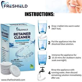 img 1 attached to 🦷 FRESHIELD Retainer & Denture Cleaner Tablets - Eliminate Stains, Plaque, Odors - Invisalign, Dentures, Retainers, Mouth Guards, Braces, Teeth Straighteners, Night Guards, Dental Appliance Compatible